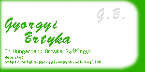 gyorgyi brtyka business card